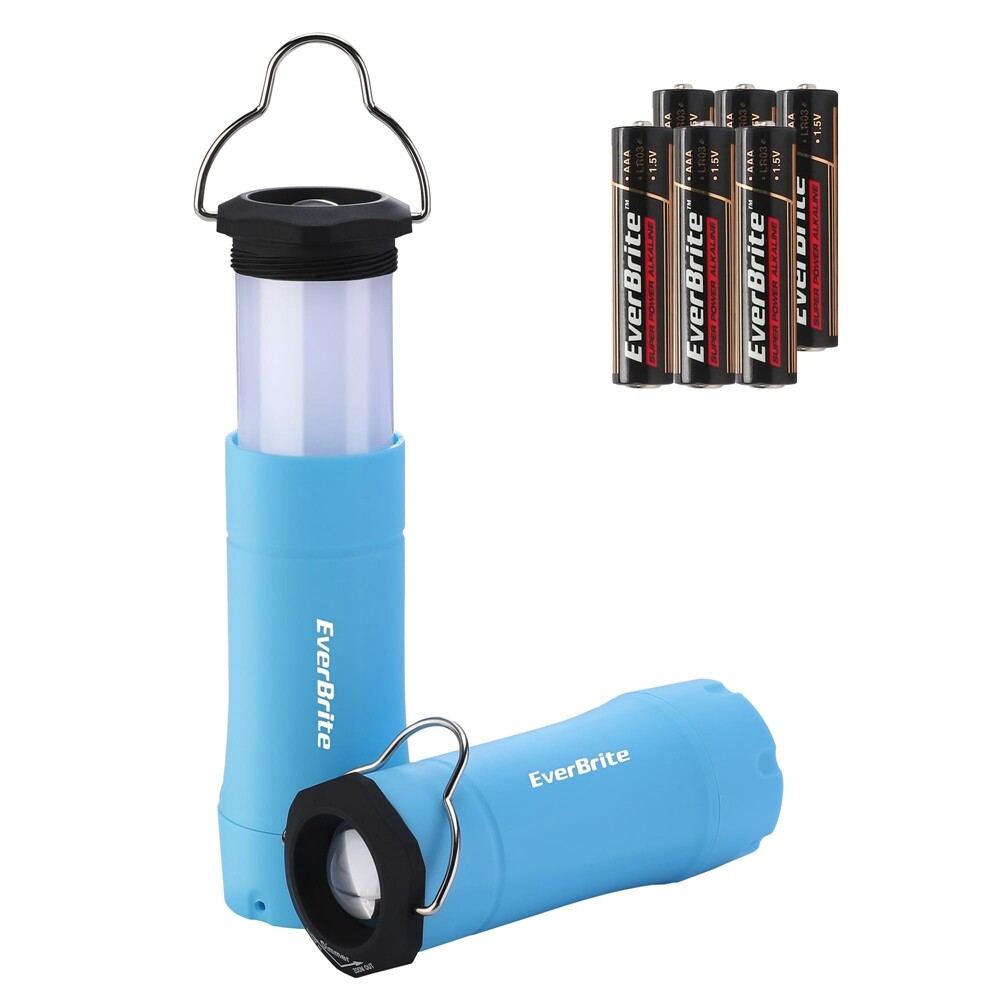 EverBrite 2PIECE 2-in-1 Portable Lantern Flashlight Mini Lantern Battery Powered