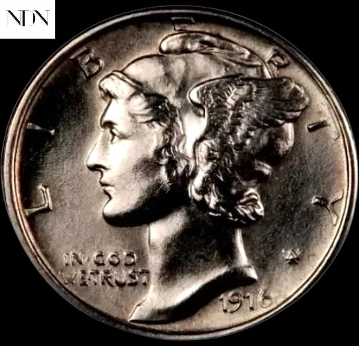1916 Mercury Dime - Uncirculated/BU - 90% Silver