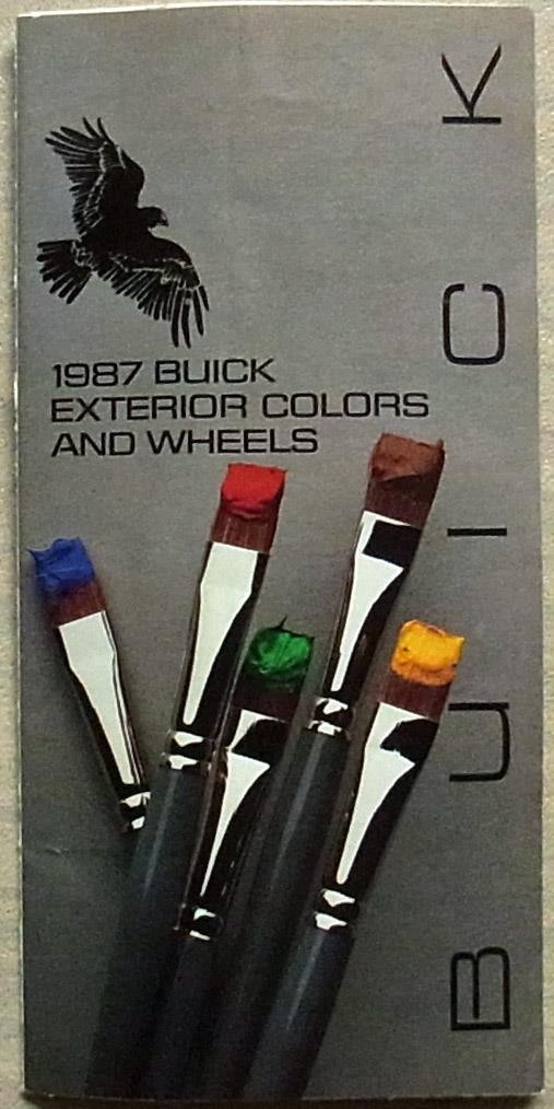 BUICK USA Car Exterior Colour Chart Wheels/Wheel Covers For 1987 #BSP 87-27 Rev