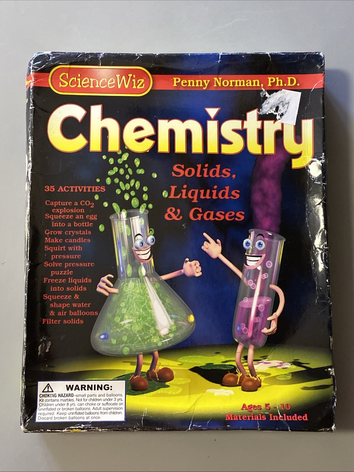 Vintage Norman & Globus Science Wiz Solids Liquids & Gases Chemistry Set NOS
