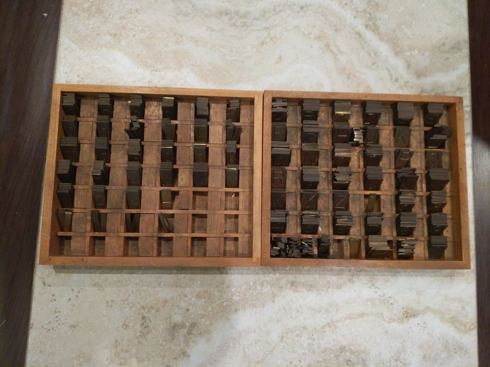Capital/Lowercase Brass Engraving Type for Pantograph Engraving, Complete Sets