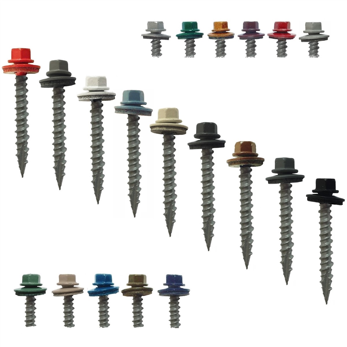 METAL ROOFING SCREWS: 1-1/2" (250) Bulk Colored Metal Roofing Screw Siding Screw
