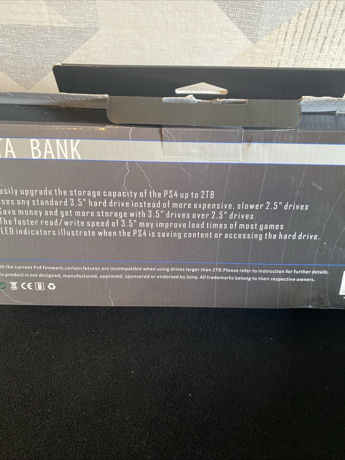 PS4 Data Bank 3.5" Hard Drive Upgrade Dock Enclosure