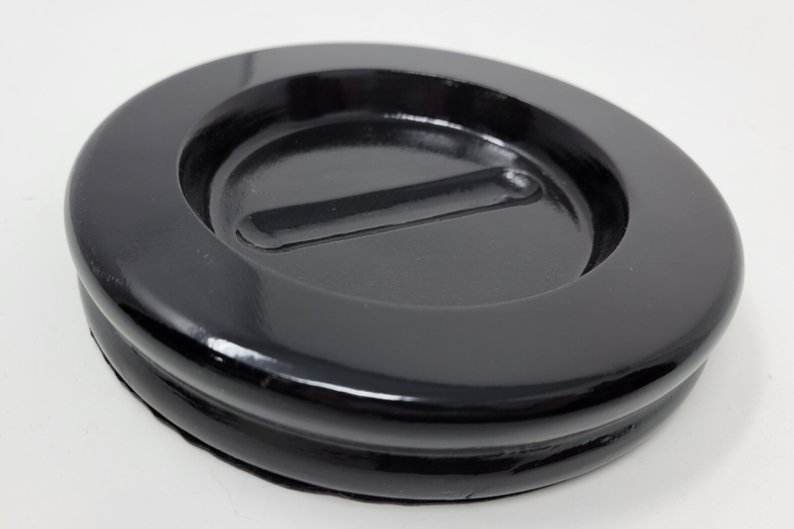 Wood Piano Caster Cups | SET OF 4 | High Gloss Ebony Black - 5.5" Diameter