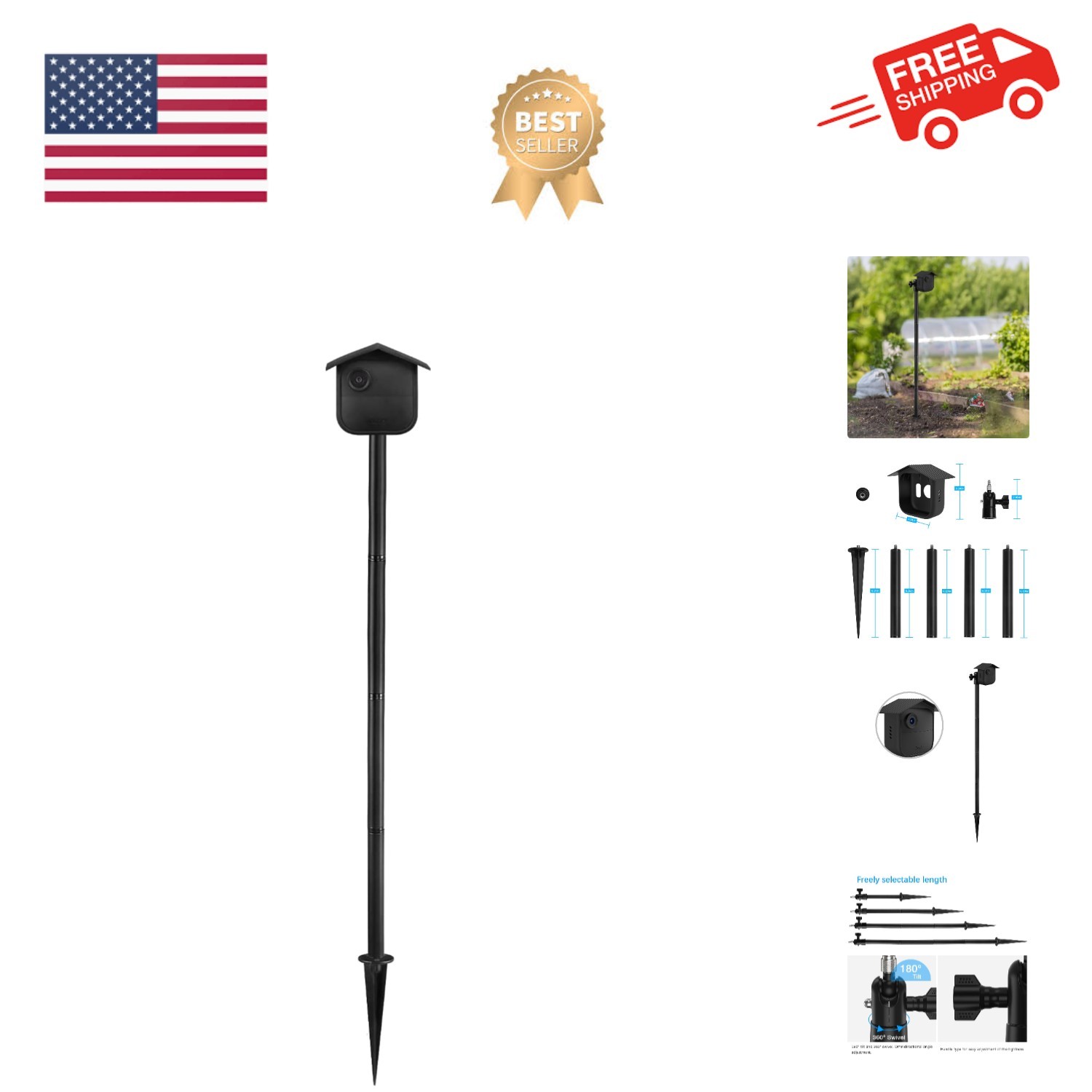Camera Ground Stake Mount and Weatherproof Silicone Skin for Blink Outdoor 4 ...