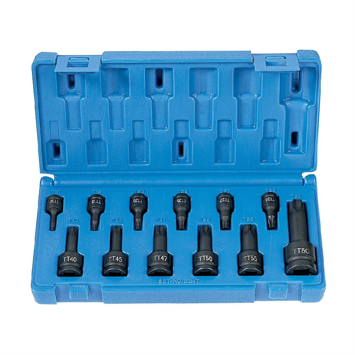 Grey Pneumatic 12 Piece 1/4"-3/8"-1/2" Tamper-Proof Star Driver Set