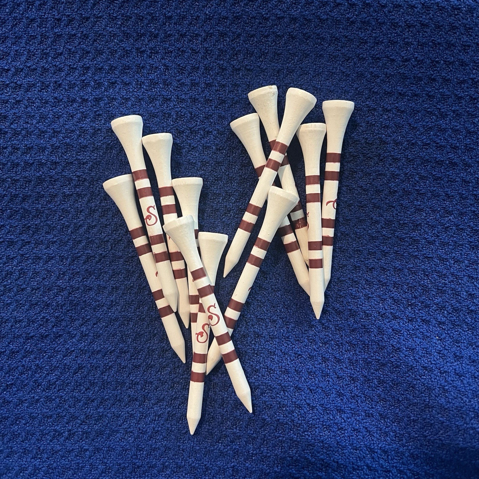 Stymie Logo Golf Tees 12 Count White Red