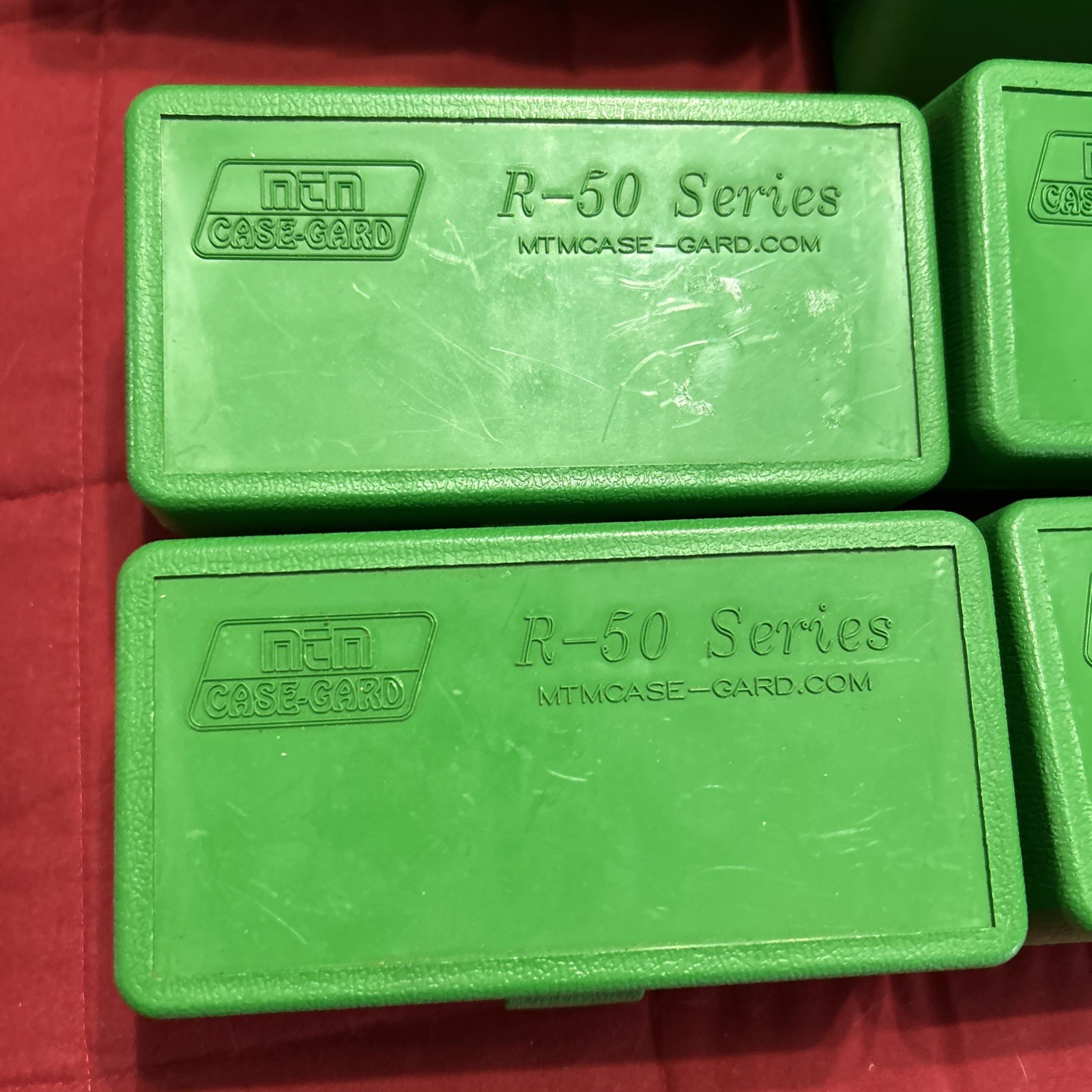 Case Gard Reloading Ammo Storage Box, Green . Holds 50 Rds Each.