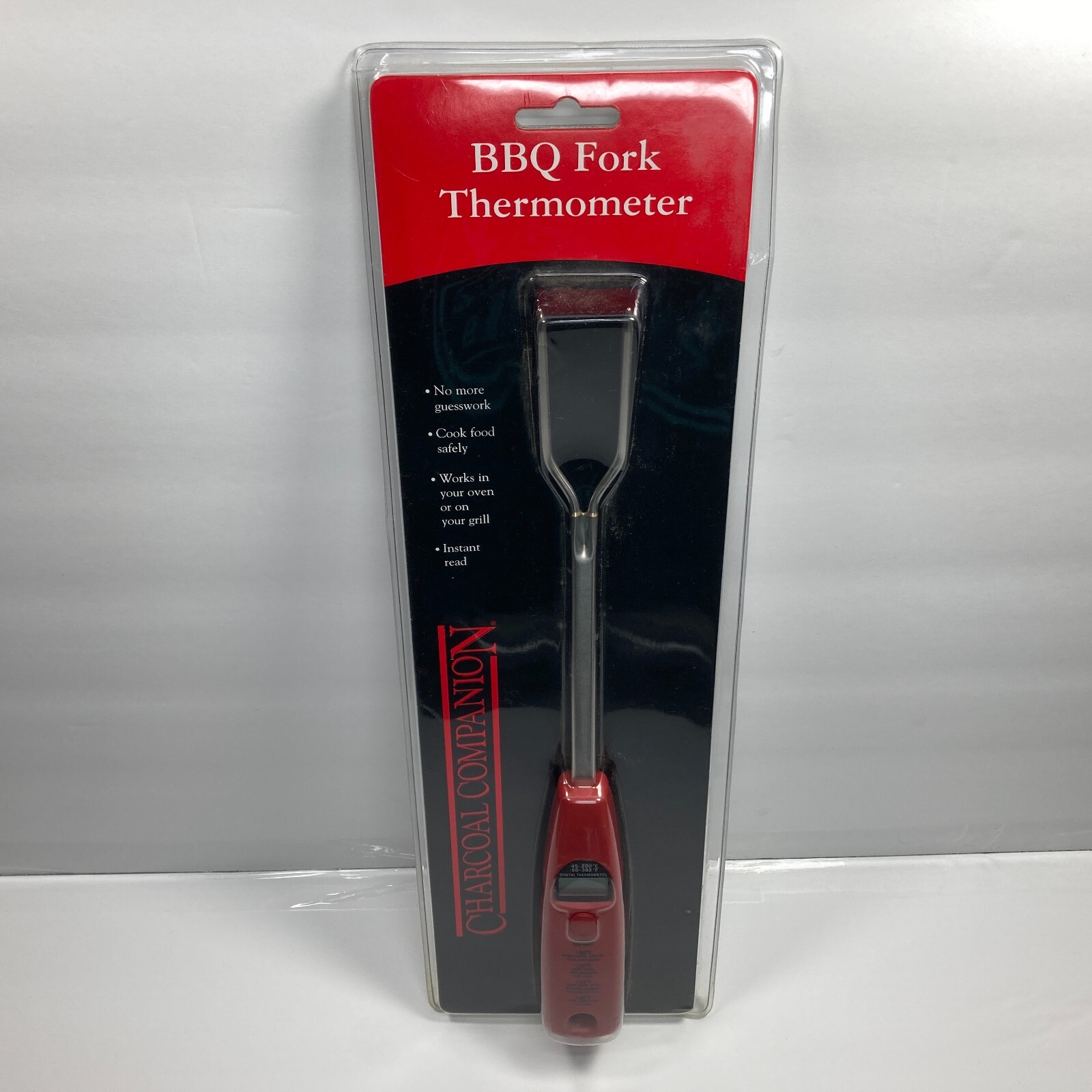 Barbecue Fork Thermometer Charcoal Companion; Cook Food Safely, For Oven & Grill