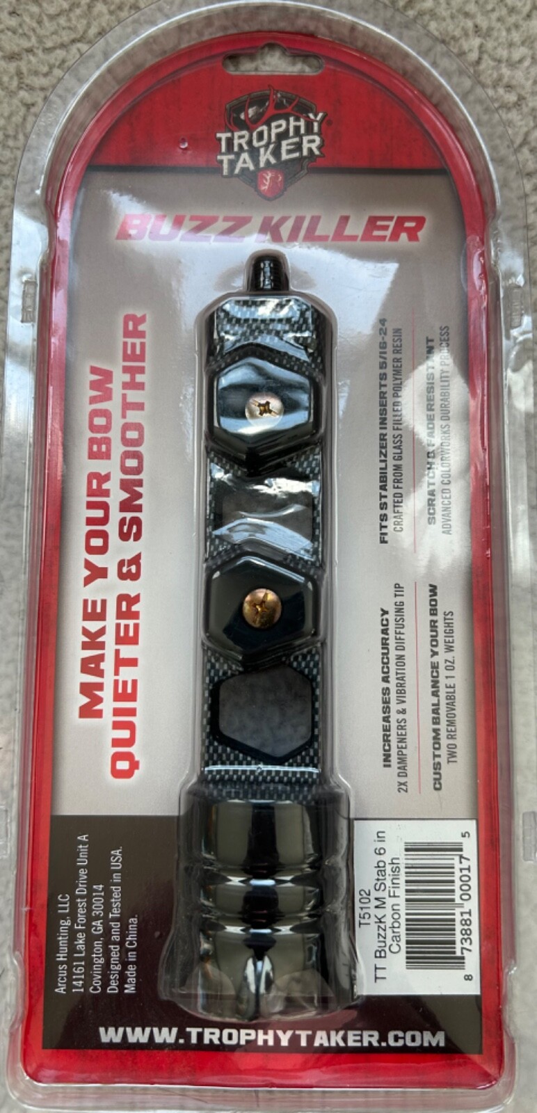 Trophy Taker Buzz Killer Stabilizer - Black (BB)