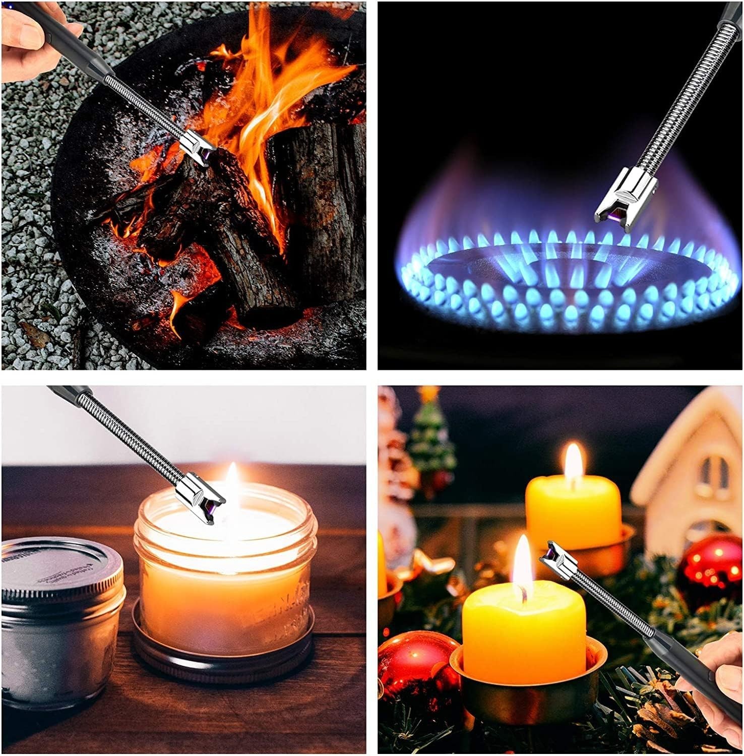 2 Pack Rechargeable Electric Candle Lighters - USB Plasma Arc Lighter Flexible