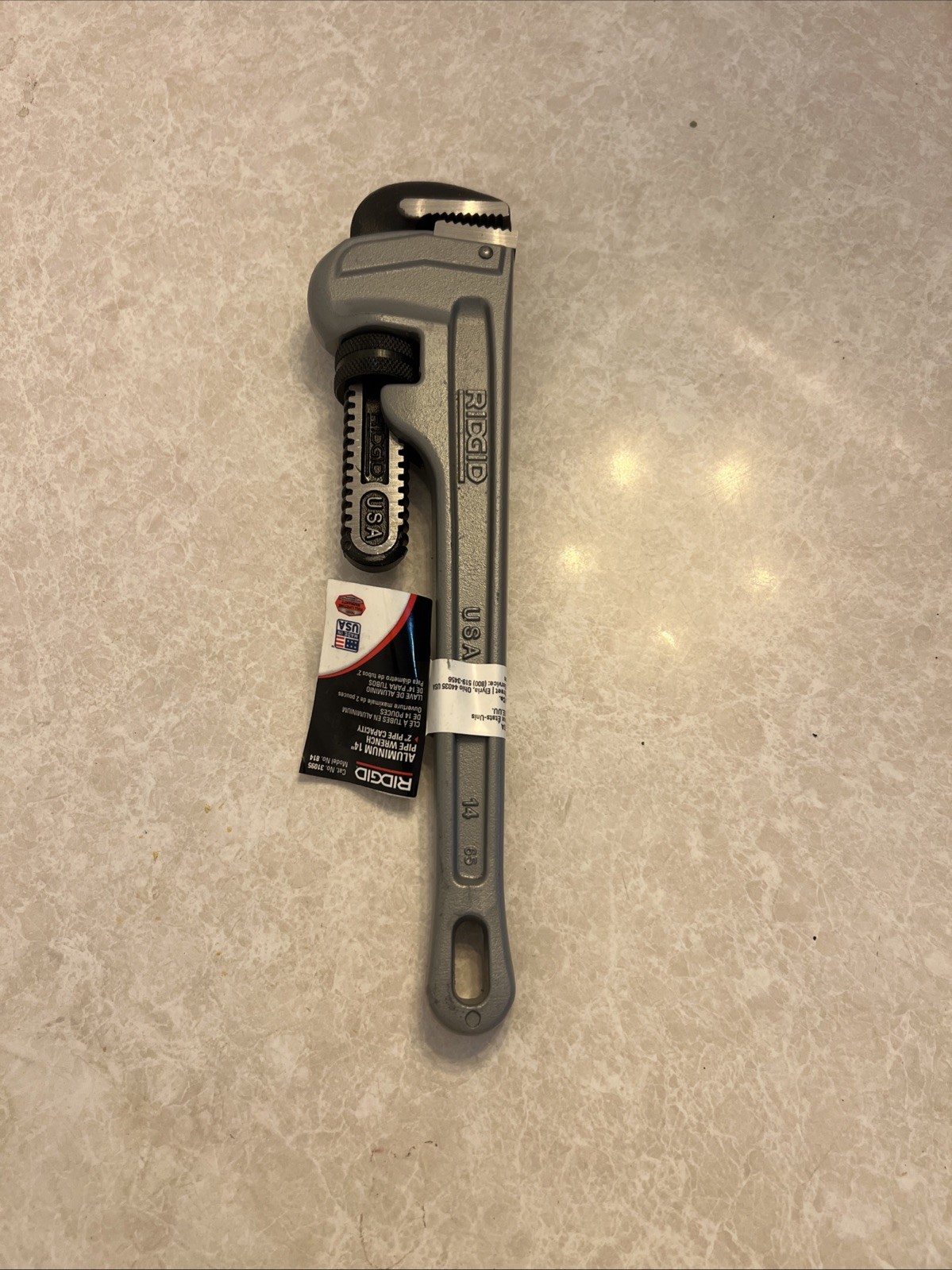 RIDGID 14" Aluminum Straight Pipe Wrench - Model 814 31095 NEW