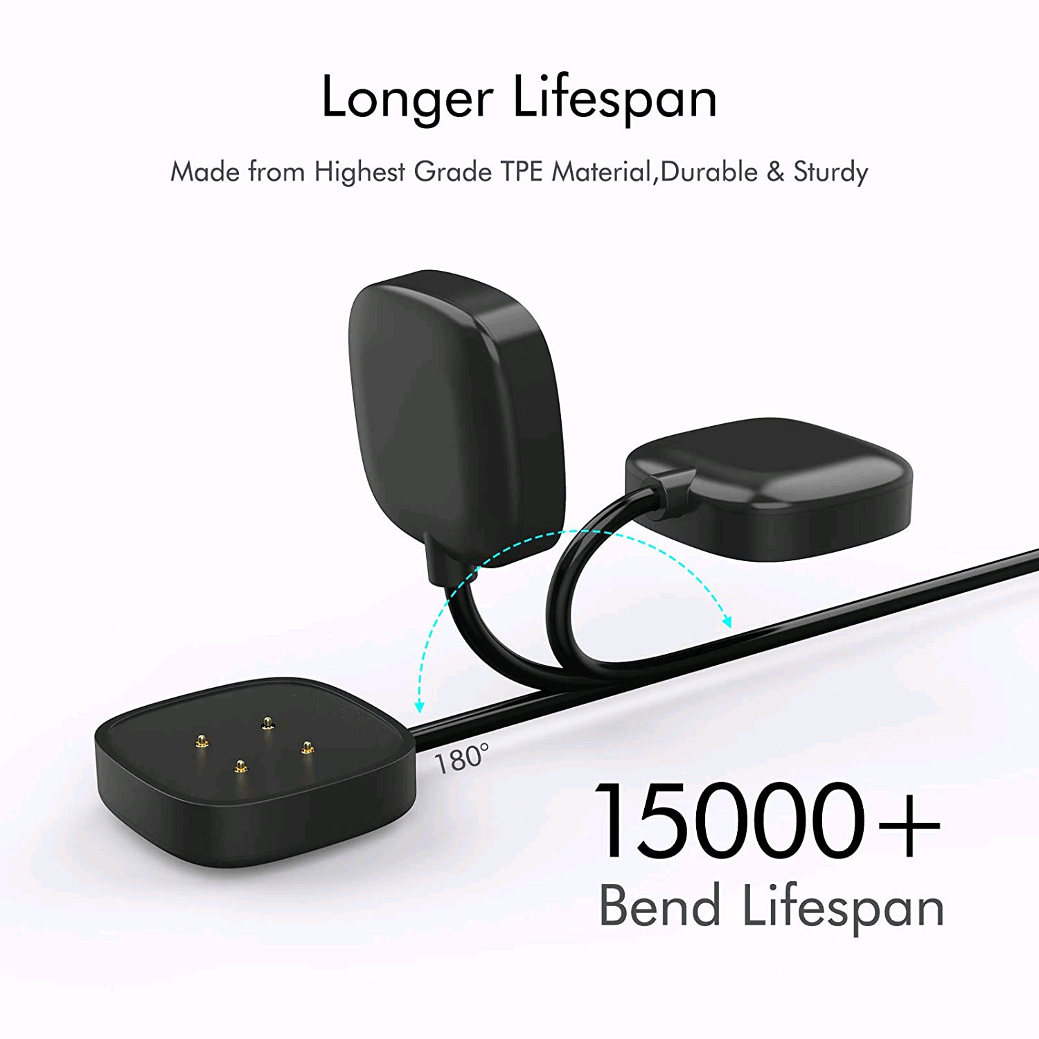 Wireless Charger For Fitbit Sense Versa 3 4 Watch USB Fast Charging Dock Cable