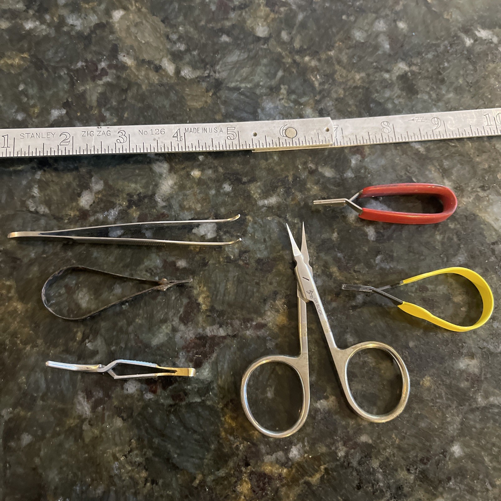 Hackle Pliers Dr Slick Shears Bead Tweezers Lot