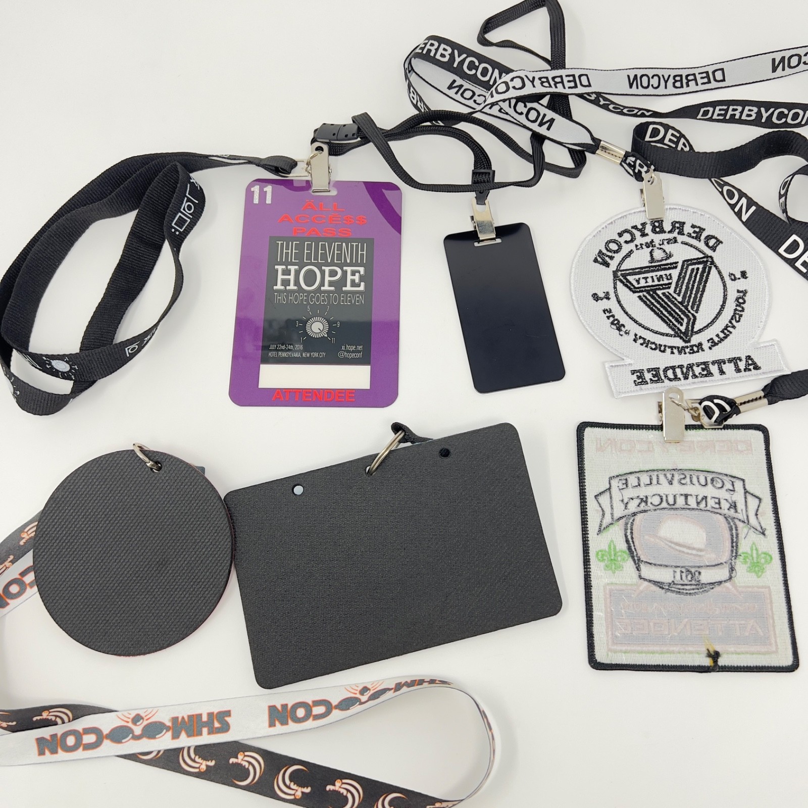 Hacker Badge Collection Derbycon Bsides Shmoocon