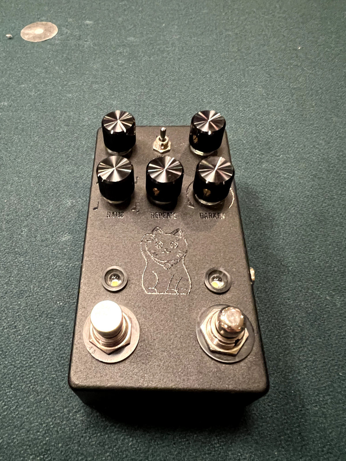 JHS Lucky Cat Delay Guitar Pedal Black, Digital/Analog Tape Modulation Delay