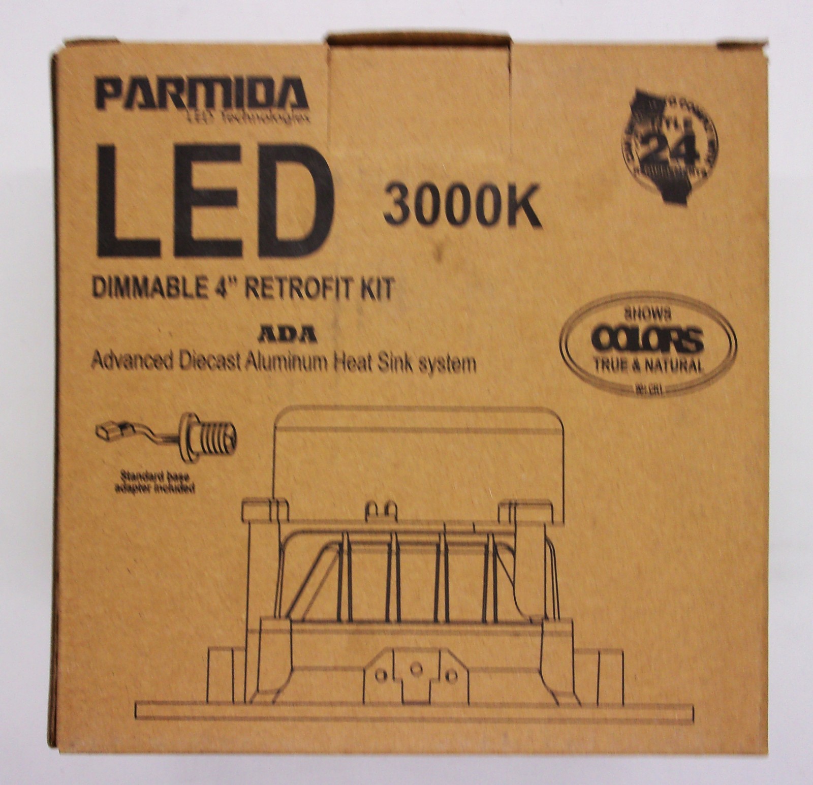 PARMID - 4 inch Dimmable LED Square Recessed Retrofit Can Lights