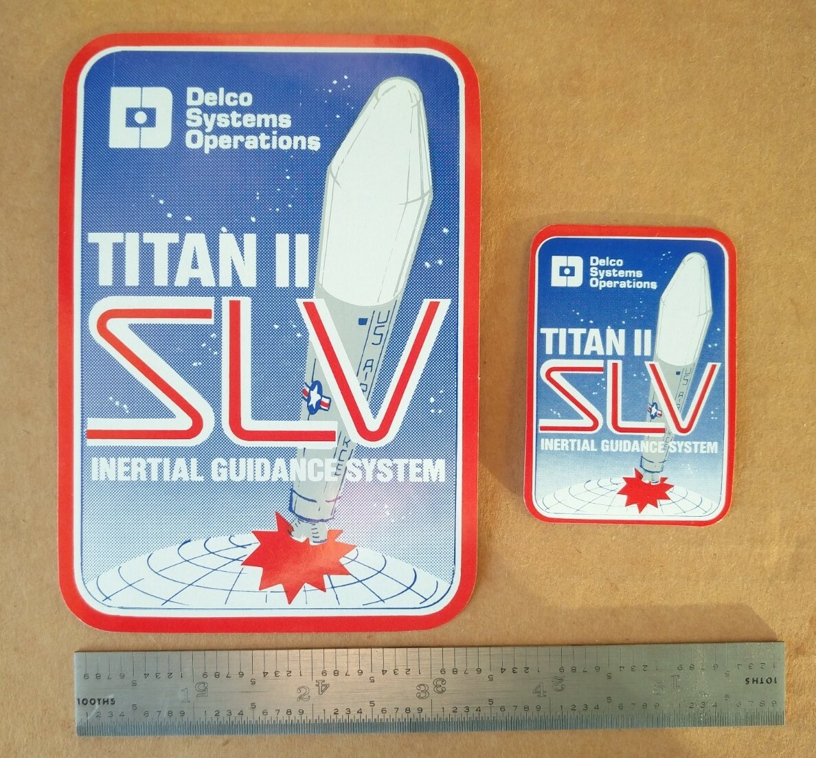 Authentic/Original/Vintage USAF Titan II Launch Vehicle Decal/Sticker Set - 2pcs