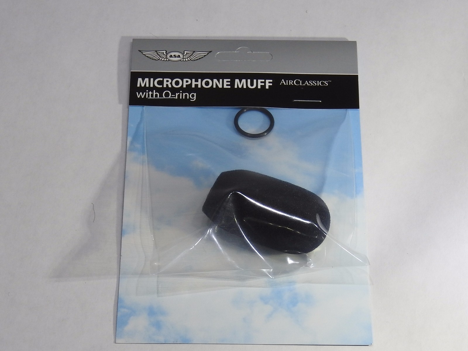 ASA AIR CLASSIC HEADSET MIKE MUFF w/ O-Ring p/n ASA-HS-1-MUFF