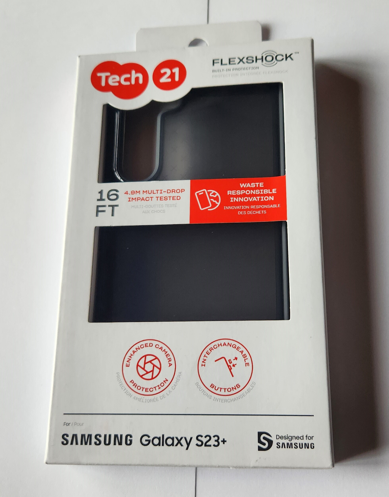 NEW Tech21 EVO CHECK Case for Samsung Galaxy S23+ Plus - SMOKEY BLACK