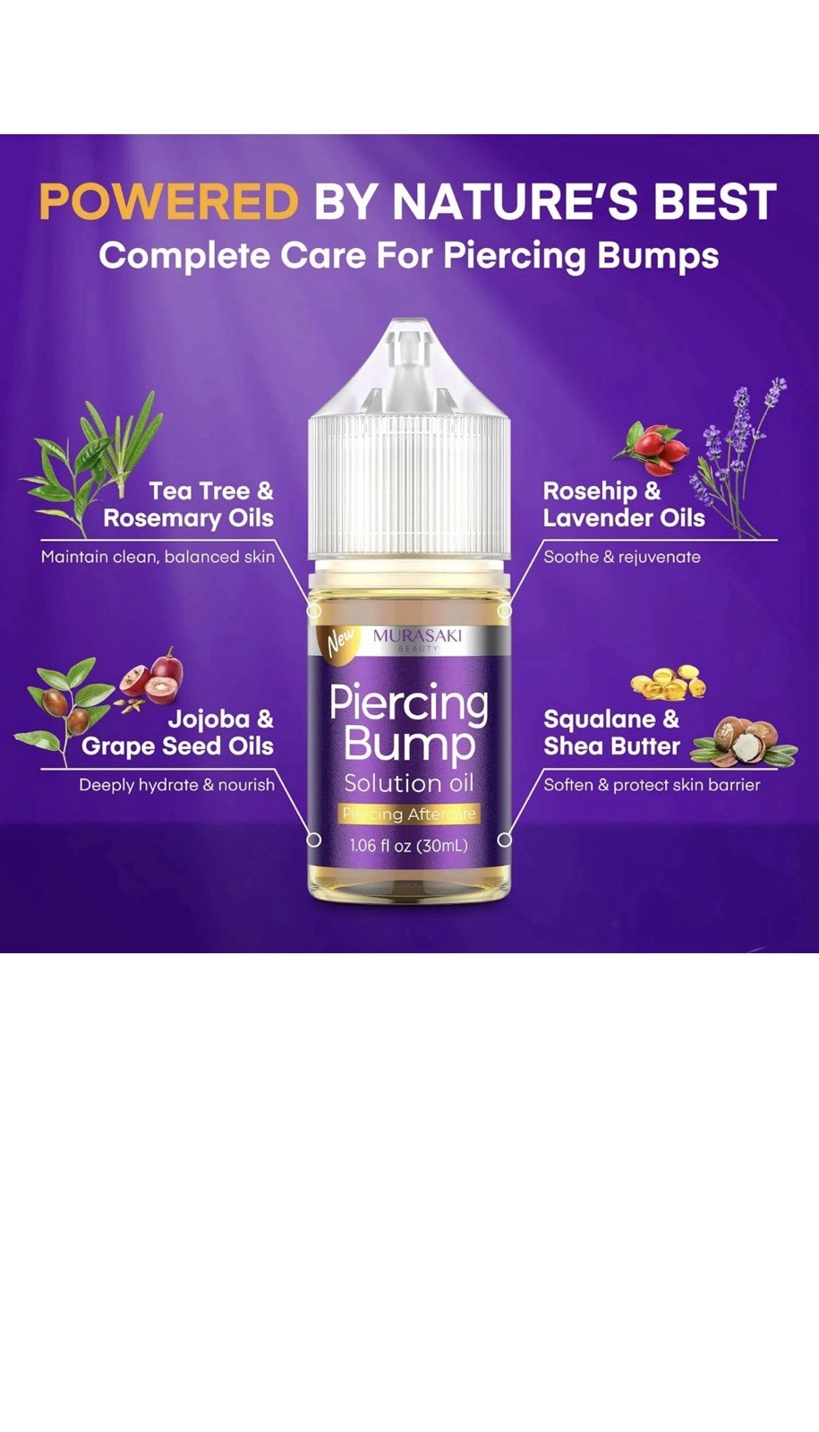 Piercing Bump Solution Oil | for Piercing Aftercare & Scar Appearance