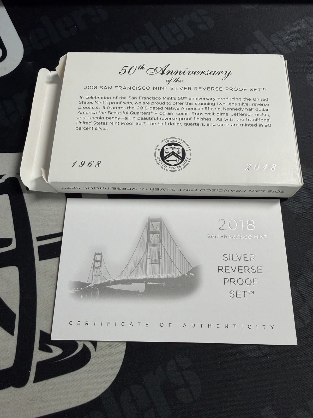 2018 *SILVER REVERSE* Replacement Proof Set Box and COA only. No Coins