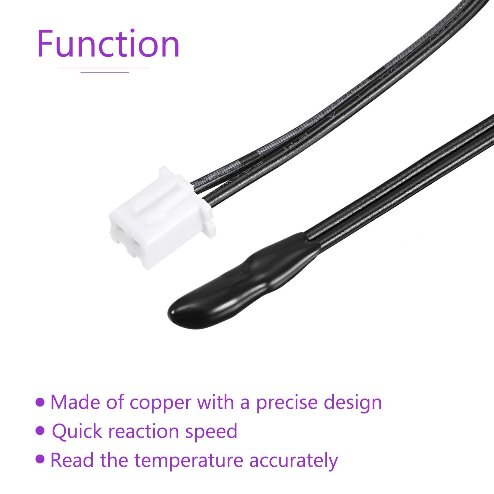 2 Pack 15.7" 10K NTC Thermistor Probe, for 3D Printer Heater