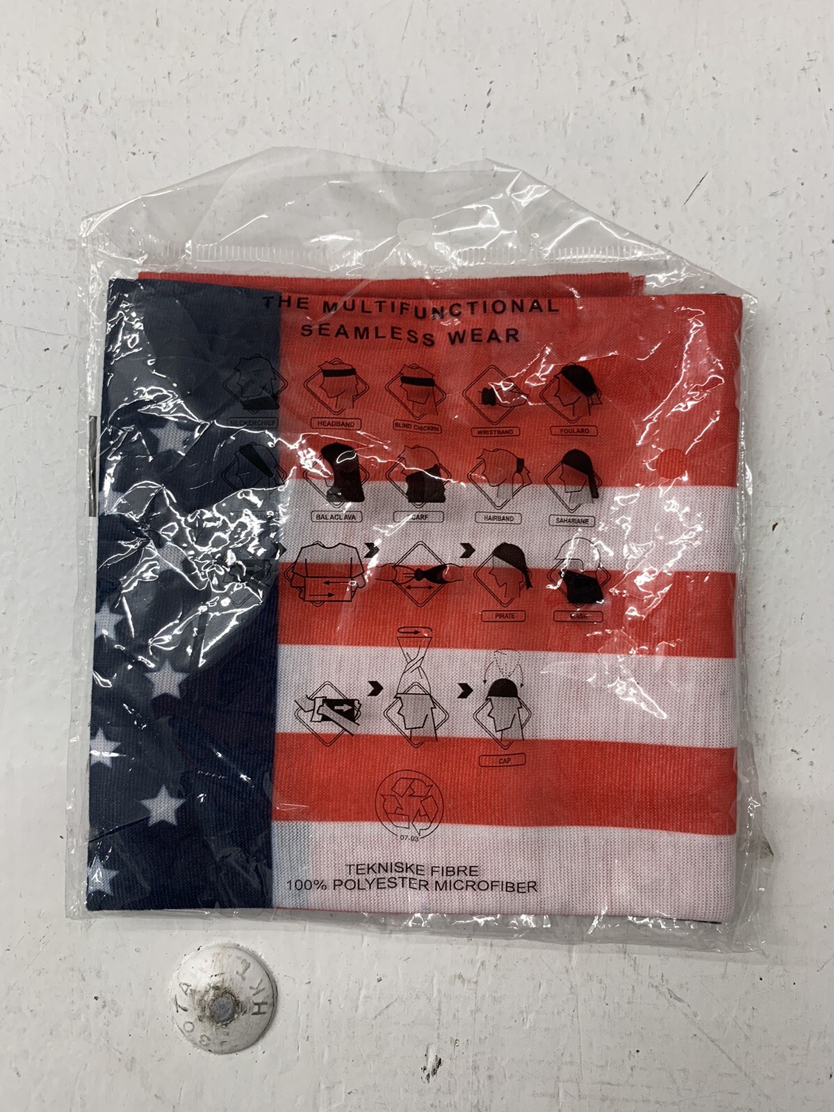 Unbranded Multifunctional Neck Gaiter One Size American Flag Print
