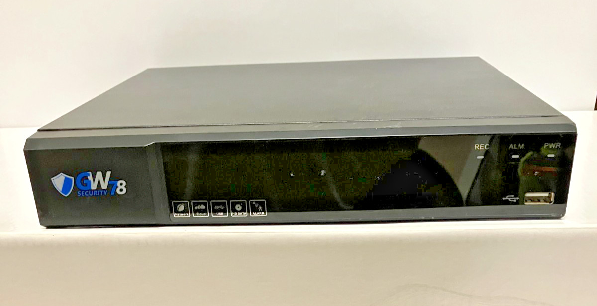 GW7808NP 8 Channel NVR with no hard drive, Used, All Ports Tested, with Remote