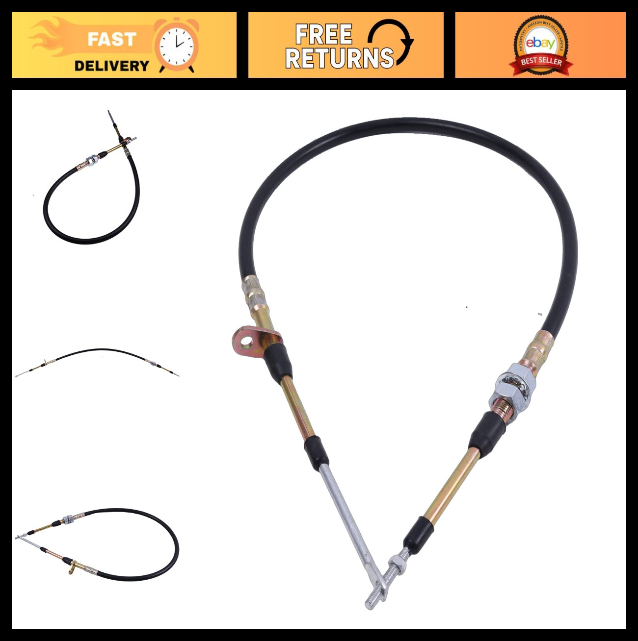 3ft Super Duty Race Shifter Cable - Compatible with B&M Shifters, Heavy Duty Per