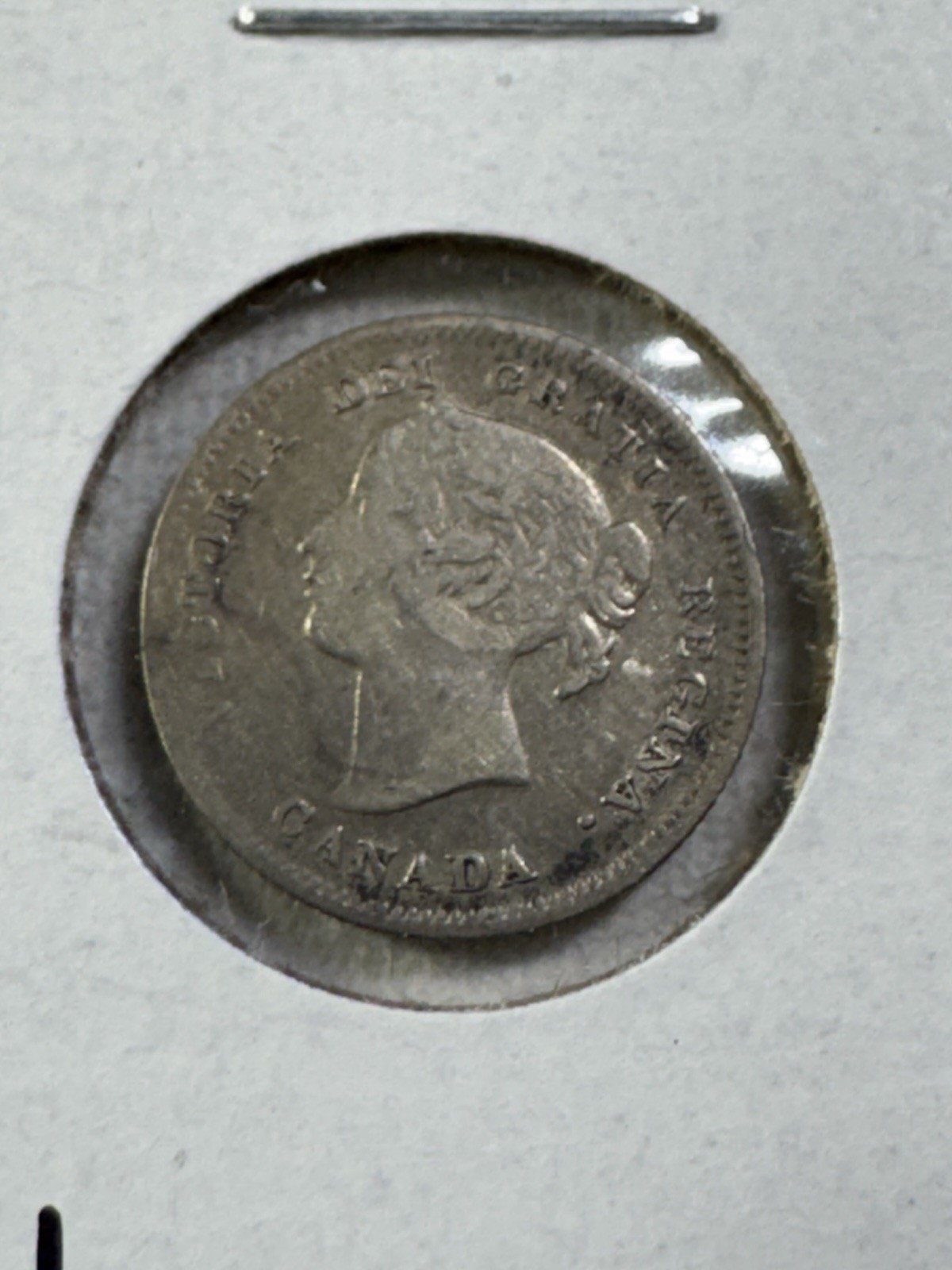 1899 Canada 5 Cents Small Silver Coin Cleaned