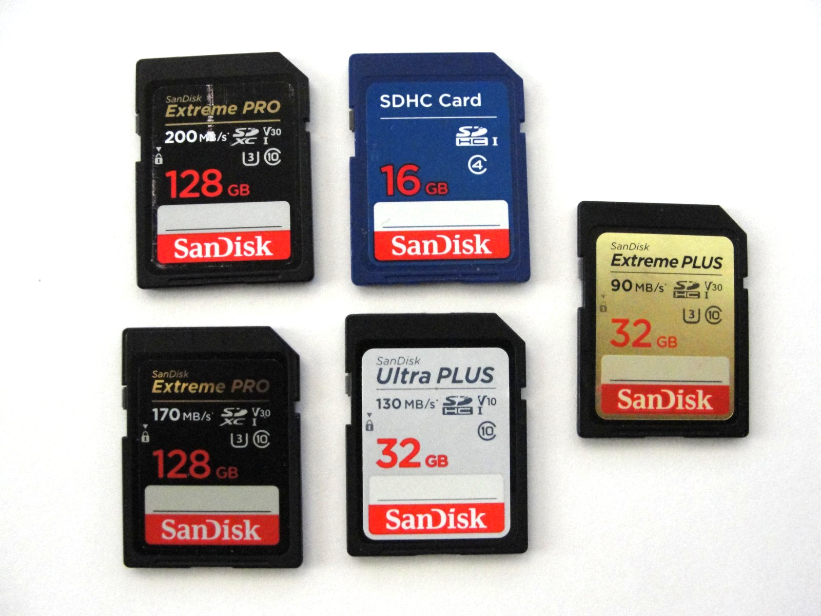 SD MEMORY CARDS BUNDLE OF 5 ( 336 GB )