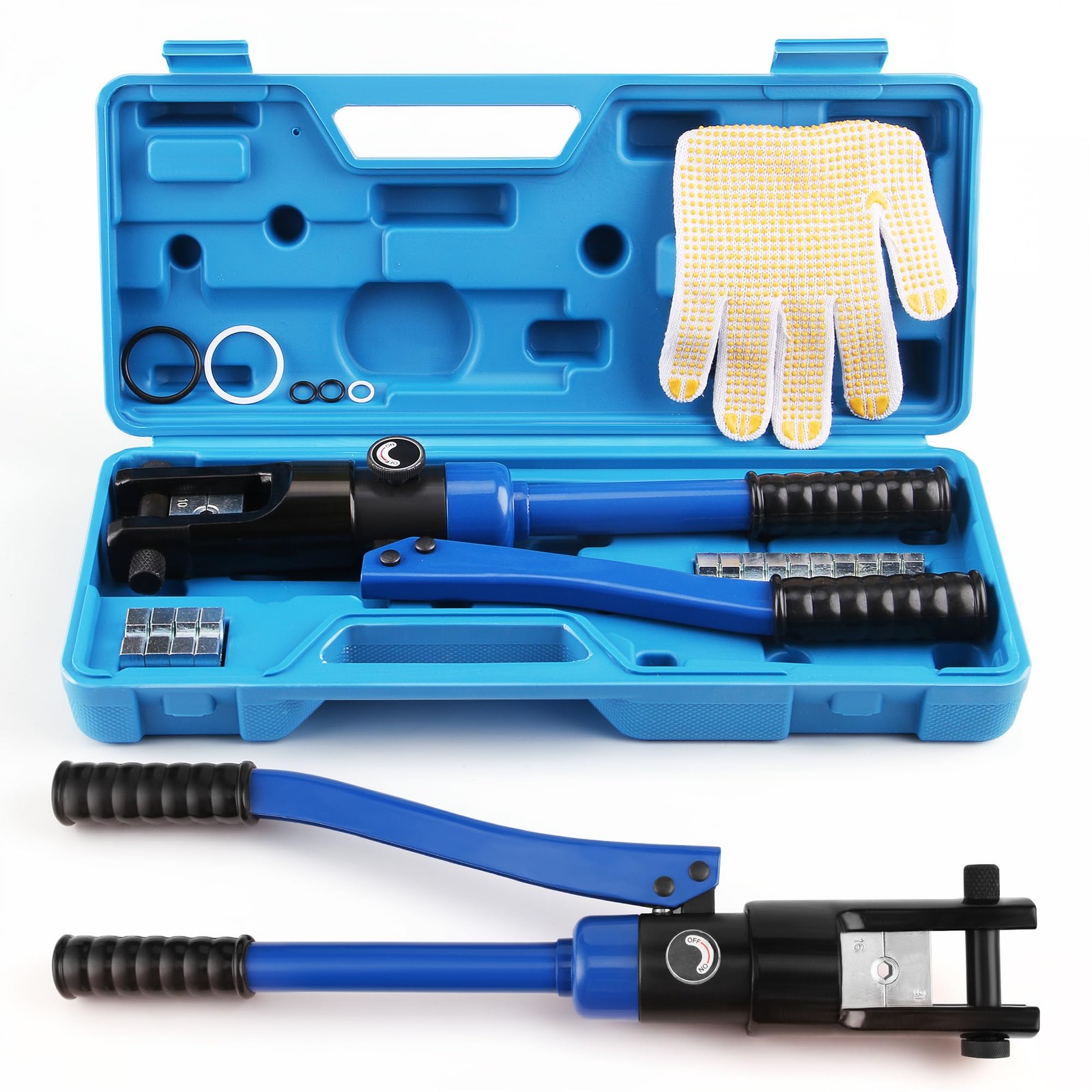 Hydraulic Cable Crimping Tool Set 6 AWG to 4/0 AWG Terminal Crimper