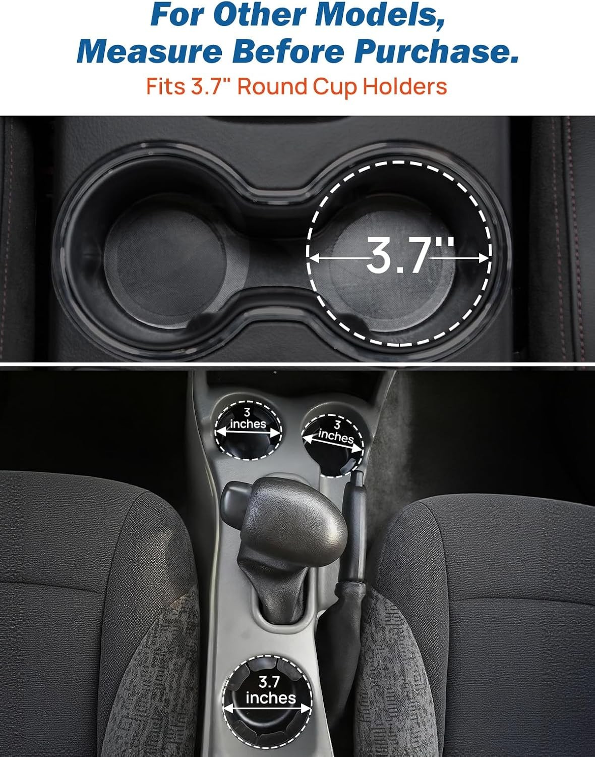 Cup Holder Insert 3.7" Compatible with Trailblazer 2002-2009