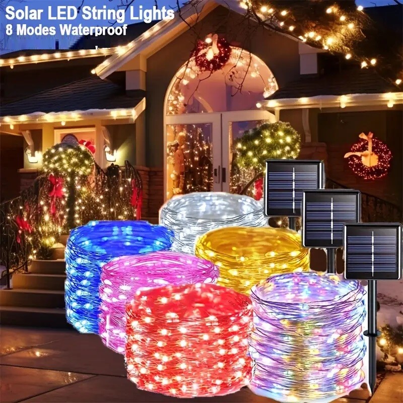 Solar Fairy Lights Outdoor Garden 100-300LED Christmas Party Waterproof Wedding