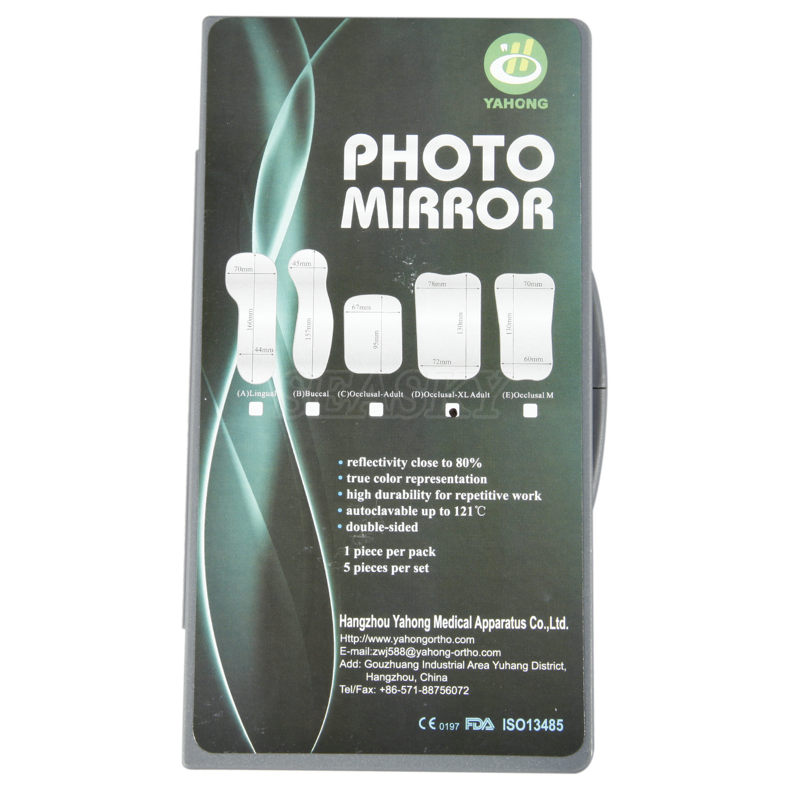 Dental Intra Oral 2-Sided Photo Mirror Glass Photographic D Occlusal-XL Adult