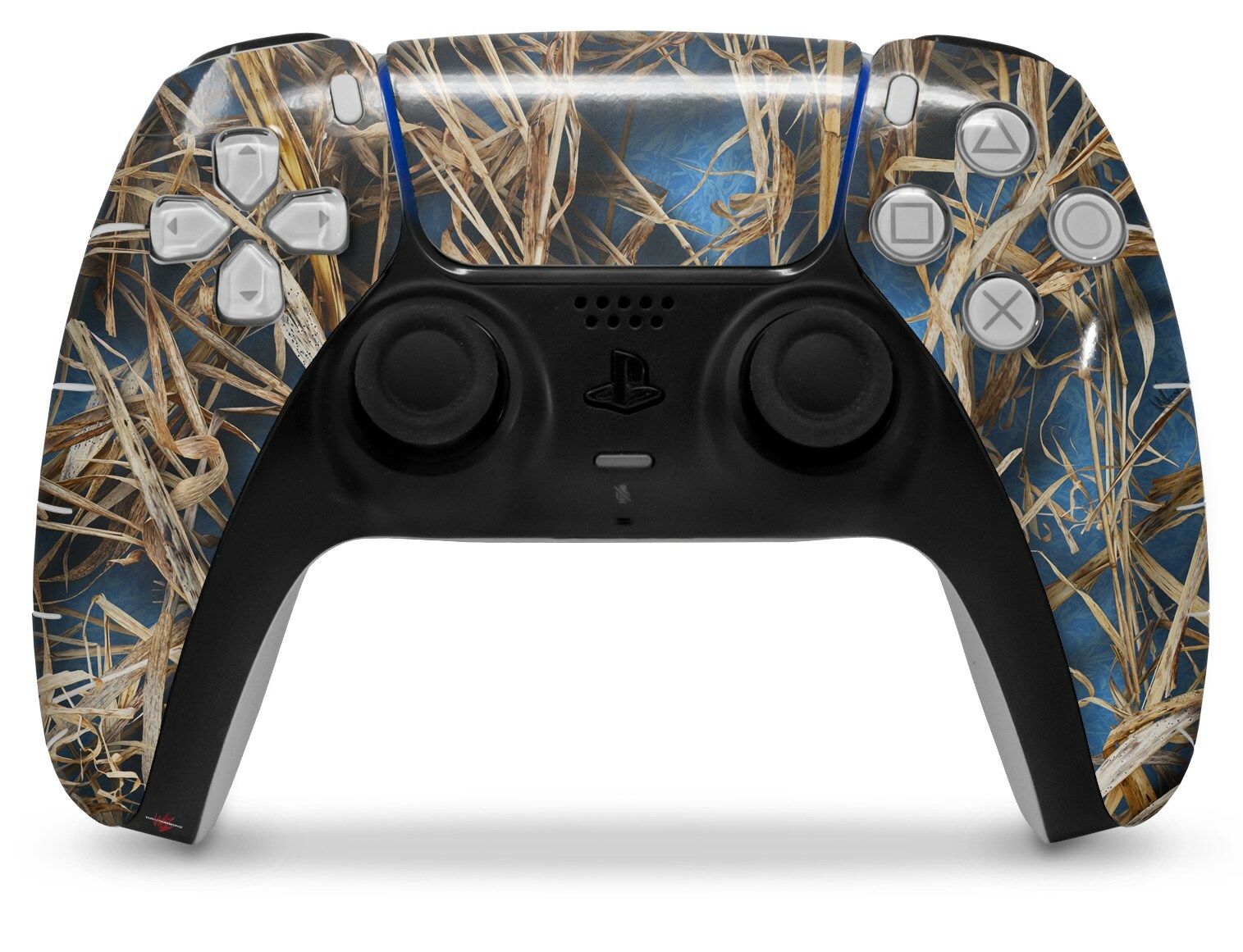 Skin Sony PS5 Controller WraptorCamo Grassy Marsh Camo Neon Blue