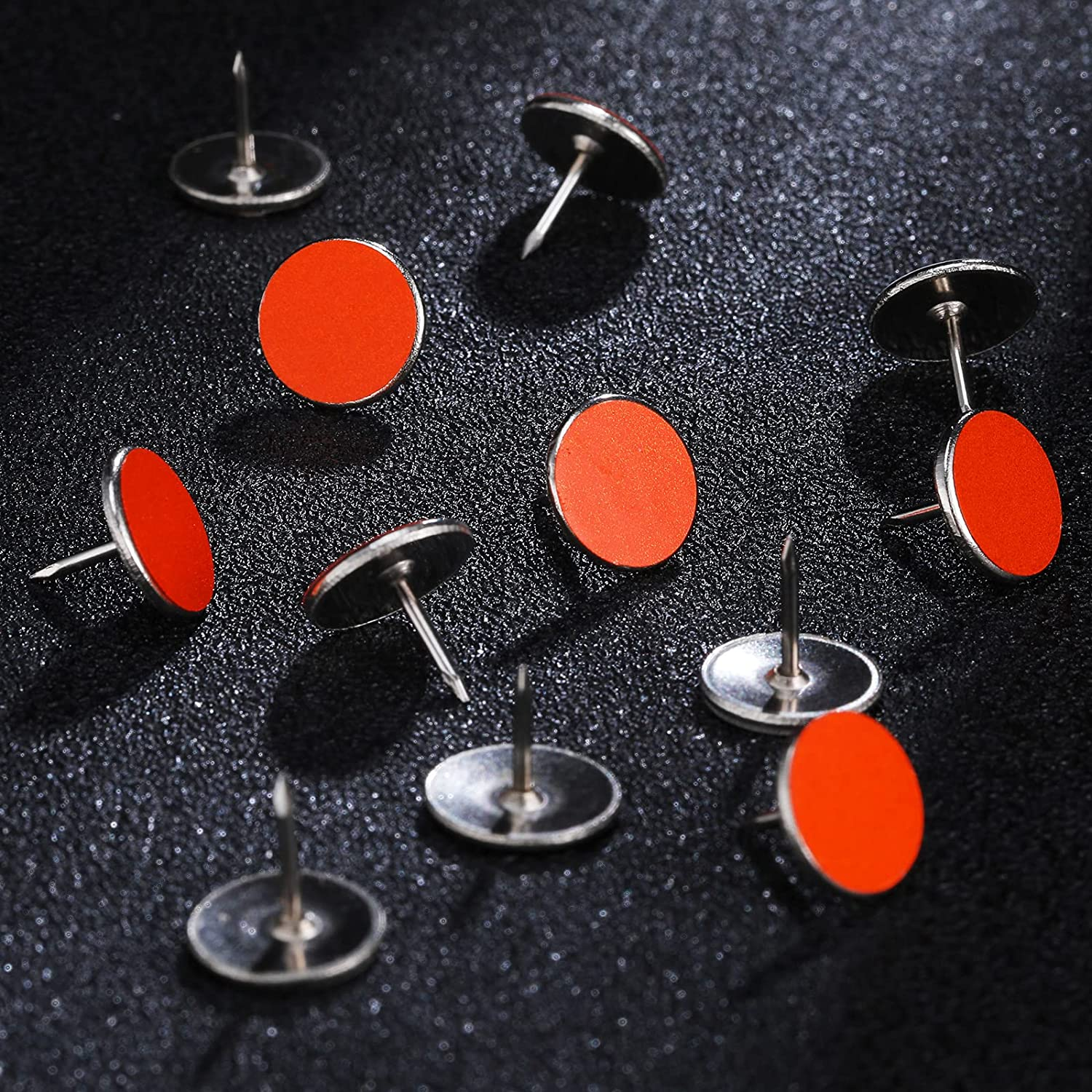 200 Pack White and Orange Reflective Tacks Trail Marking Tacks Glow Tacks