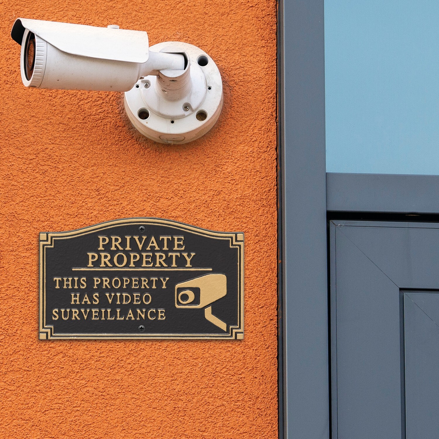 Private Property Video Surveillance Lawn/Wall Statement Sign