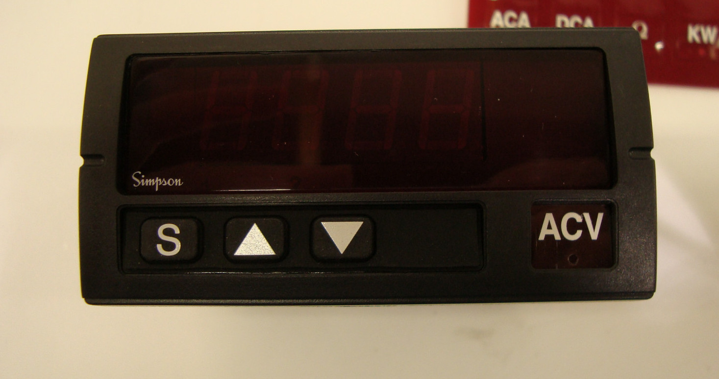 SIMPSON H-235-1-0350-0-2-0 PANEL METER INPUT 690VDC 2RELAY LED DISPLAY