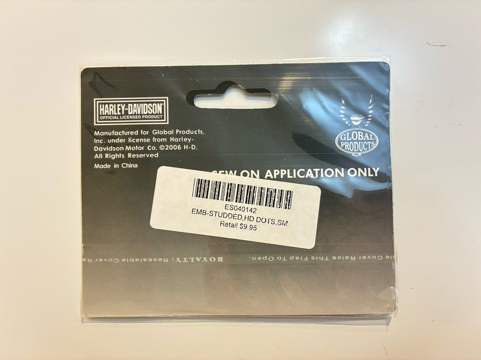 NOS Harley Davidson H-D EMB Studded HD Dots Patch Emblem Blue 2006