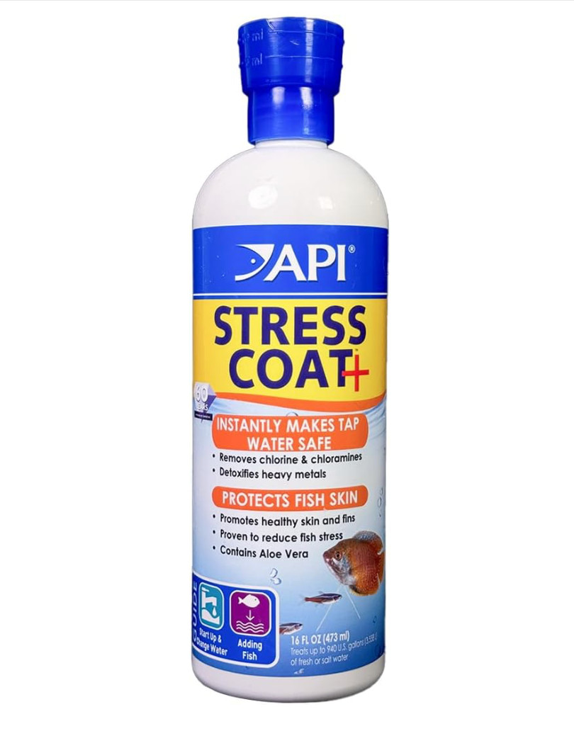 2 Bottles API STRESS COAT Aquarium Water Conditioner 16-Ounce Bottle Mars Fish