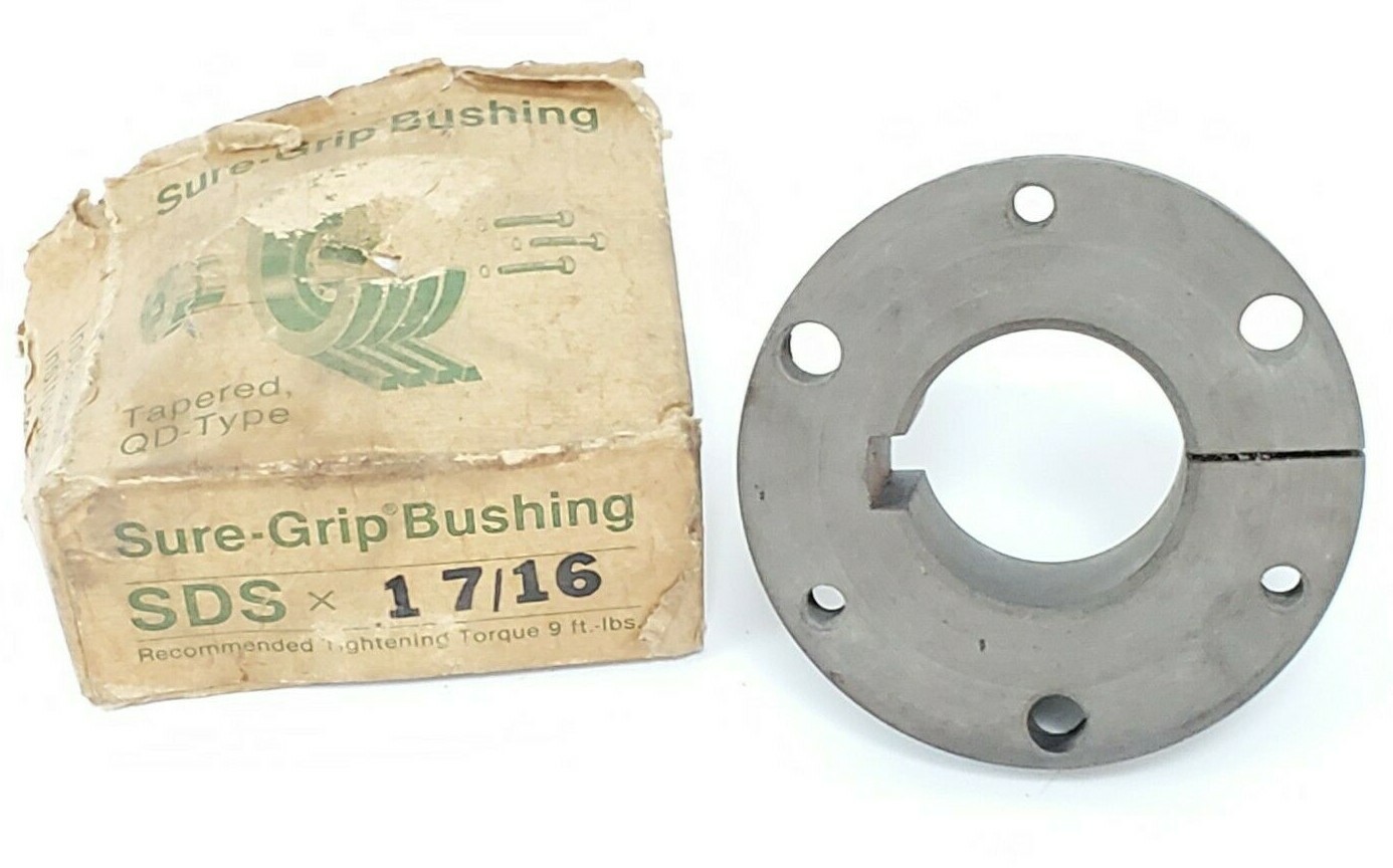 NIB SURE-GRIP-BUSHING SDSX1-7/16 TAPEREED QD BUSING SDS X 1-7/16