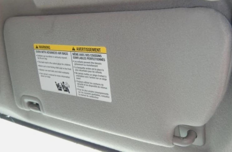 2013-2021 Nissan Frontier Right Passenger Side Sun Visor SunVisor Gray OEM