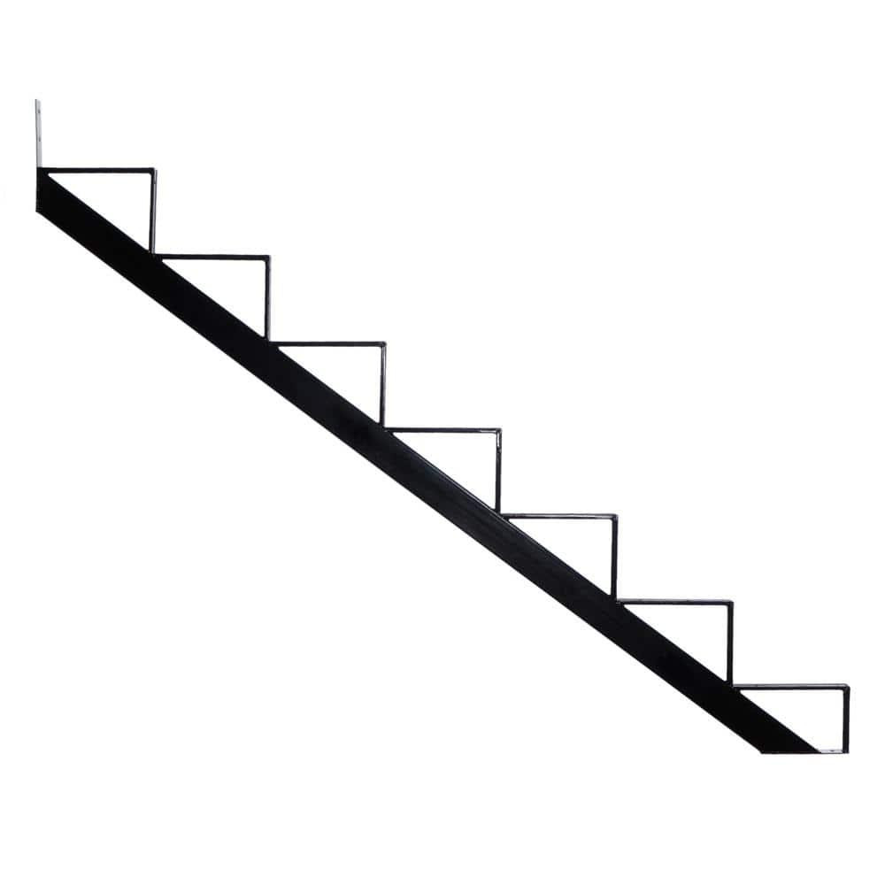 Pylex Outdoor 7-Steps Stair Stringer 7-1/2" x 10-1/4" Powder Coated Steel Black