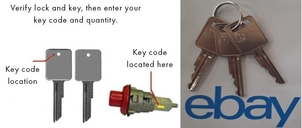 K072     3-Weather Guard Tool box keys cut to code K072