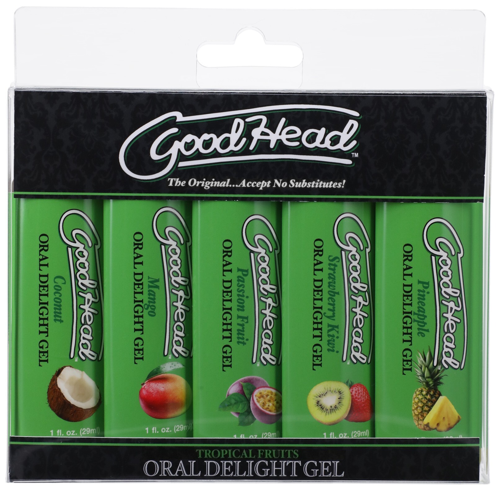 Goodhead Flavored Oral Delight Gel Tropical Fruits 5 Pack