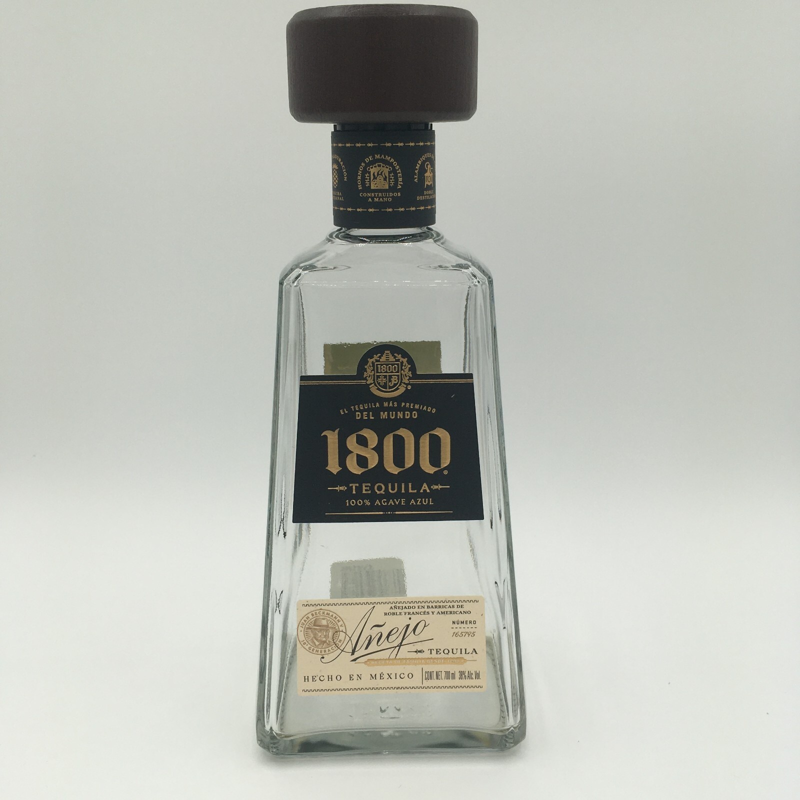 1800 Anejo Agave Tequila Bottle Empty & Unrinsed 700 ml Numero 165795 Mexico