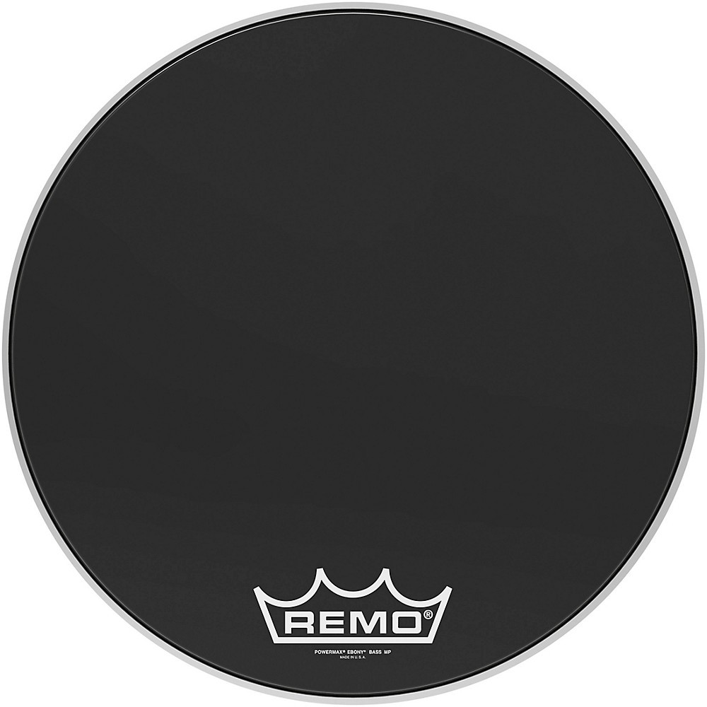 Remo Powermax Ebony Crimplock Bass Drum Head 20 in.