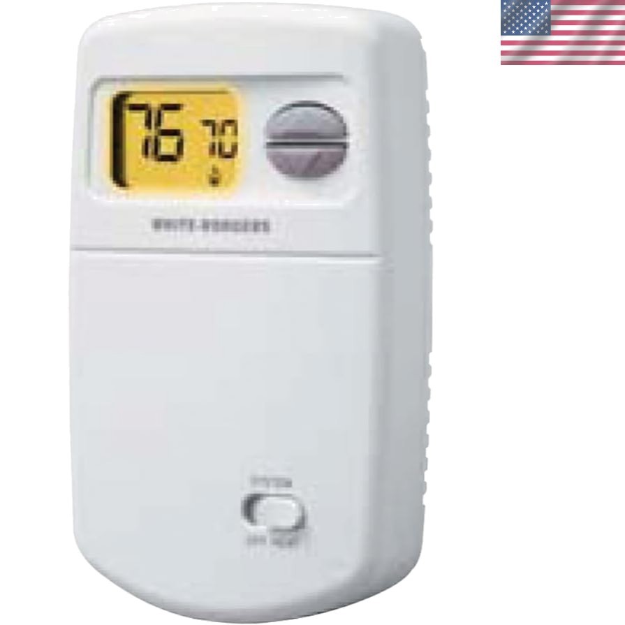 Precision-Control Wall-Mounted Thermostat - Emerson 1E78-140 with Manual Control